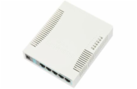 Mikrotik RouterBOARD RB260GS/ nastavitelný 5-portový gigabit smart switch SFP cage/ SwOS/ zdroj