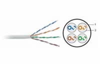 Lynx CS LX-SLD-UTP5E-GR UTP, Cat5E, drát, PVC, 305m UTP kabel LYNX, Cat5E, drát, PVC, Dca, šedý, 305m