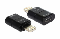 Delock adaptér IPhone 8pin samec > USB Micro-B 5pin samice, černý