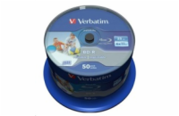 VERBATIM BD-R SL Datalife HTL (50-pack)Blu-Ray/Spindle/6x/25GB Wide Printable