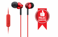 SONY sluchátka MDR-EX110AP, handsfree, červené