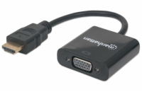MANHATTAN převodník z HDMI na VGA (HDMI Male to VGA Female, black, Polybag)