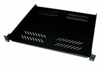 XtendLan 19" police s perforací 1U/280mm, nosnost 25kg, černá