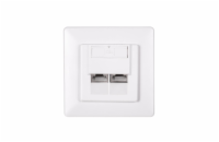 NETRACK 106-34 complete flush-mounted outlet 2xRJ45 8p8c FTP Cat6