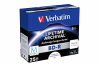 VERBATIM M-DISC BD-R Blu-Ray SL 25GB/ 4x/ Inkjet printable/ jewel/ 5pack