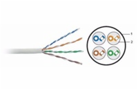 UTP kabel LYNX, Cat5E, drát, LS0H, Dca, šedý, 305m