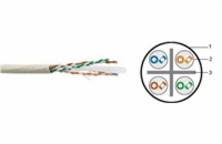 UTP kabel LYNX, Cat6, drát, LS0H, šedý, 305m