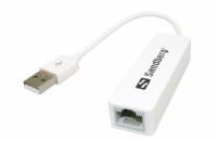 SANDBERG 133-78 Sandberg konvertor USB 2.0 samec > RJ45 samice, bílý