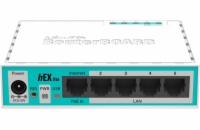 MikroTik RouterBOARD hEX lite, 850MHz CPU, 64MB RAM, 5x LAN, vč. L4 licence