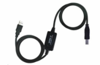 PREMIUMCORD USB 2.0 repeater a propojovací kabel A/M-B/M 10m