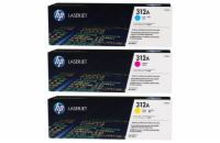 HP 312A originální tonerová kazeta azurová, purpurová, žlutá CF440AM HP 312A 3-pack CYM LJ Toner Cart, CF440AM (2,700 / 2,700 / 2,700 pages)