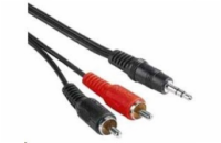 PREMIUMCORD Kabel audio 3,5mm Jack - 2x Cinch 3m (M/M, stereo)
