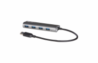 i-tec USB HUB METAL/ 4 porty/ USB 3.0/ napájecí adaptér/ kovový