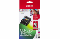 Canon 4540B017 - originální Canon multipack s foto papírem inkoustových náplní CLI-526 C/M/Y/BK PHOTO VALUE BL