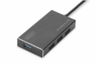 DIGITUS USB 3.0 Hub 4-port Incl. 5V/2A power supply Aluminium housing