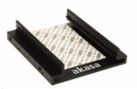AKASA montážní kit  pro 2,5" HDD do 3,5" pozice, 2x 2,5" HDD/SSD, černý hliník
