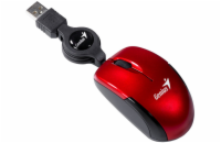 GENIUS myš MicroTraveler V2/ drátová/ 1200 dpi/ USB/ červená