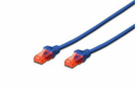 Digitus Ecoline Patch Cable, UTP, CAT 6e, AWG 26/7, modrý 0,5m, 1ks