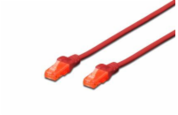 DIGITUS CAT 6 U-UTP patch cable PVC AWG 26/7 length 0.5m color red