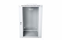 DIGITUS DN-WD19 18U/600 Wallmount double section Cabinet 19 18U 901/600/600 glass grey mounted