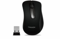 CANYON bezdrátová USB myš s 3 tlacítky, 1200 dpi, cerná