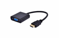 Gembird adaptér HDMI (M) na VGA (F), single port, kabel 0,15m, černý