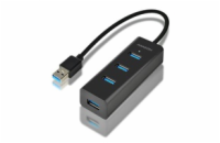 AXAGON HUE-S2B, 4x USB 3.0 CHARGING hub, micro USB nap. konektor, kabel USB-A 30cm