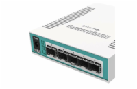 MikroTik Cloud Router Switch CRS106-1C-5S, 400MHz CPU, 128MB RAM,1xGLAN/SFP, 5xSFP slot, vč. L5 licence