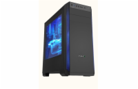 EVOLVEO T3, case ATX, 2x USB2.0 / 1x USB3.0 , 3x 120mm (modrý), černý s modrým podsvícením