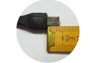 Kabel micro USB 2.0, A-B 1,8m s delším  konektorem