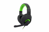 C-Tech Nemesis V2 GHS-14G herní sluchátka s mikrofonem, černo-zelená