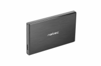 Externí box Natec NKZ-0941 RHINO GO  pro 2.5   SATA HDD/SSD, USB 3.0, hliníkový, černý