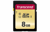 TRANSCEND SDHC karta 8GB 500S, UHS-I U1 (R:95/W:20 MB/s)