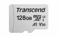 Transcend 128GB microSDXC 300S UHS-I U3 V30 A1 3D TLC (Class 10) paměťová karta (bez adaptéru), 95MB/s R, 45MB/s W