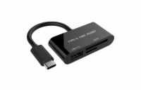 GEMBIRD UHB-CR3-02 compact USB Type-C SDXC combo card reader OTG black
