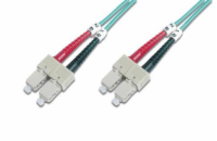 Digitus Fiber Optic Patch Cord, SC to SC Multimode 50/125 µ, Duplex Length 1m, Class OM3