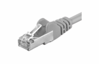 PREMIUMCORD Patch kabel CAT6a S-FTP, RJ45-RJ45, AWG 26/7 0,25m šedá