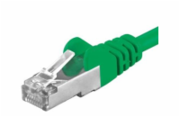 PREMIUMCORD Patch kabel CAT6a S-FTP, RJ45-RJ45, AWG 26/7 1m zelená