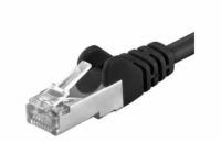 PREMIUMCORD Patch kabel CAT6a S-FTP, RJ45-RJ45, AWG 26/7 0,25m černá