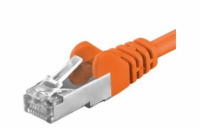 PREMIUMCORD Patch kabel CAT6a S-FTP, RJ45-RJ45, AWG 26/7 5m oranžová