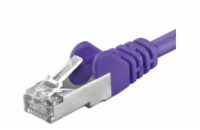 PREMIUMCORD Patch kabel CAT6a S-FTP, RJ45-RJ45, AWG 26/7 3m fialová