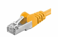 PREMIUMCORD Patch kabel CAT6a S-FTP, RJ45-RJ45, AWG 26/7 0,25m žlutá