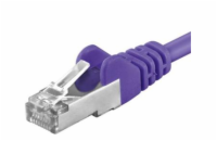 PREMIUMCORD Patch kabel CAT6a S-FTP, RJ45-RJ45, AWG 26/7 2m fialová