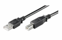 PremiumCord kabel USB 2.0, A-B, 0.5m, černá