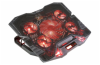 EVOLVEO Ania 5R, chladicí podstavec pro notebook, červené podsvícení, polohovatelný, reg.ot., display
