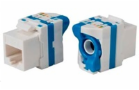 XtendLan Keystone jack RJ45, CAT6, UTP, zaklapávací, bílo-černý