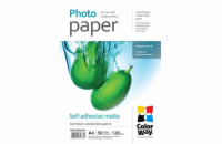 COLORWAY fotopapír/ samolepící/ matte 120g/m2, A4/ 50 kusů