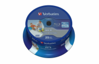 VERBATIM BD-R SL Datalife HTL (25-pack)Blu-Ray/Spindle/6x/25GB Wide Printable