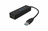 Akyga Hub USB 3.0 3-porty + RJ45