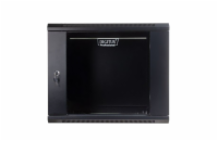 DIGITUS DN-WU19 09U/450/B DIGITUS Wall Mount Cabinet 19 09U 635/600/450mm, glass door, black, unmounted